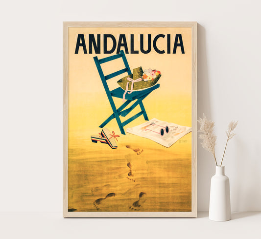 Andalusia, Spain vintage travel poster by Teodoro Delgado, c. 1930.