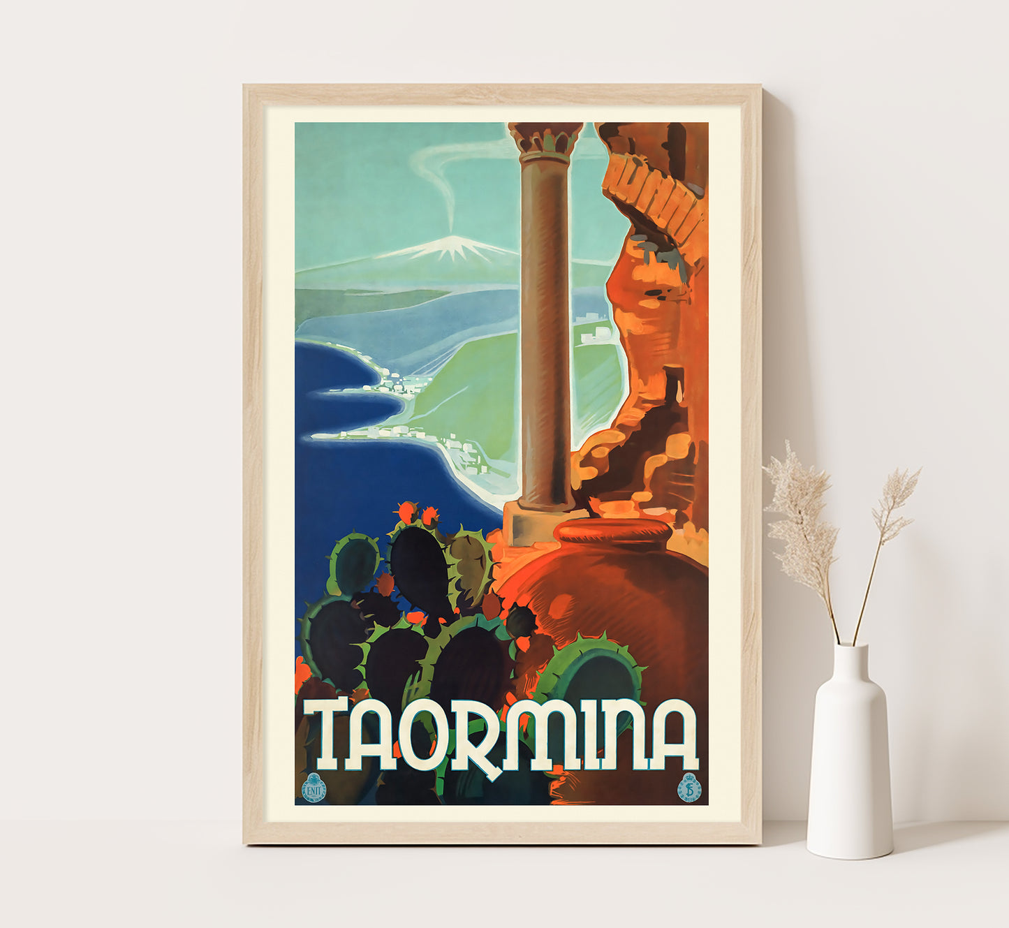 Taormina, Italy vintage travel poster by unknown author, c. 1910-1959.