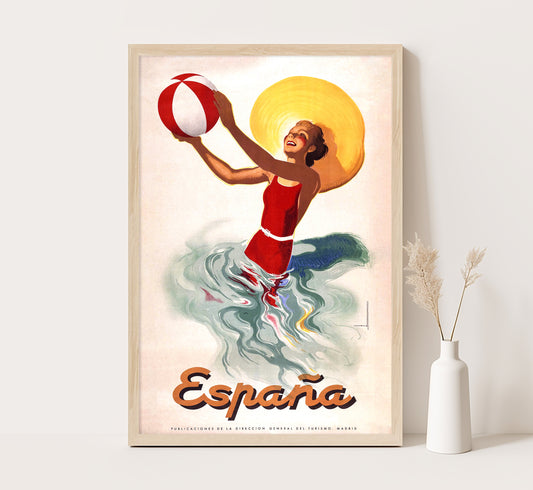Espana, Spanish vintage travel poster by Josep Morell Macias, c. 1940s.