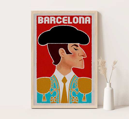 Barcelona, Spain vintage travel poster by unknown author, c. 1910-1955.