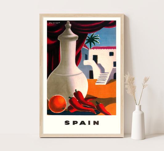 Spain, vintage travel poster by Guy Georget, c. 1910-1955.