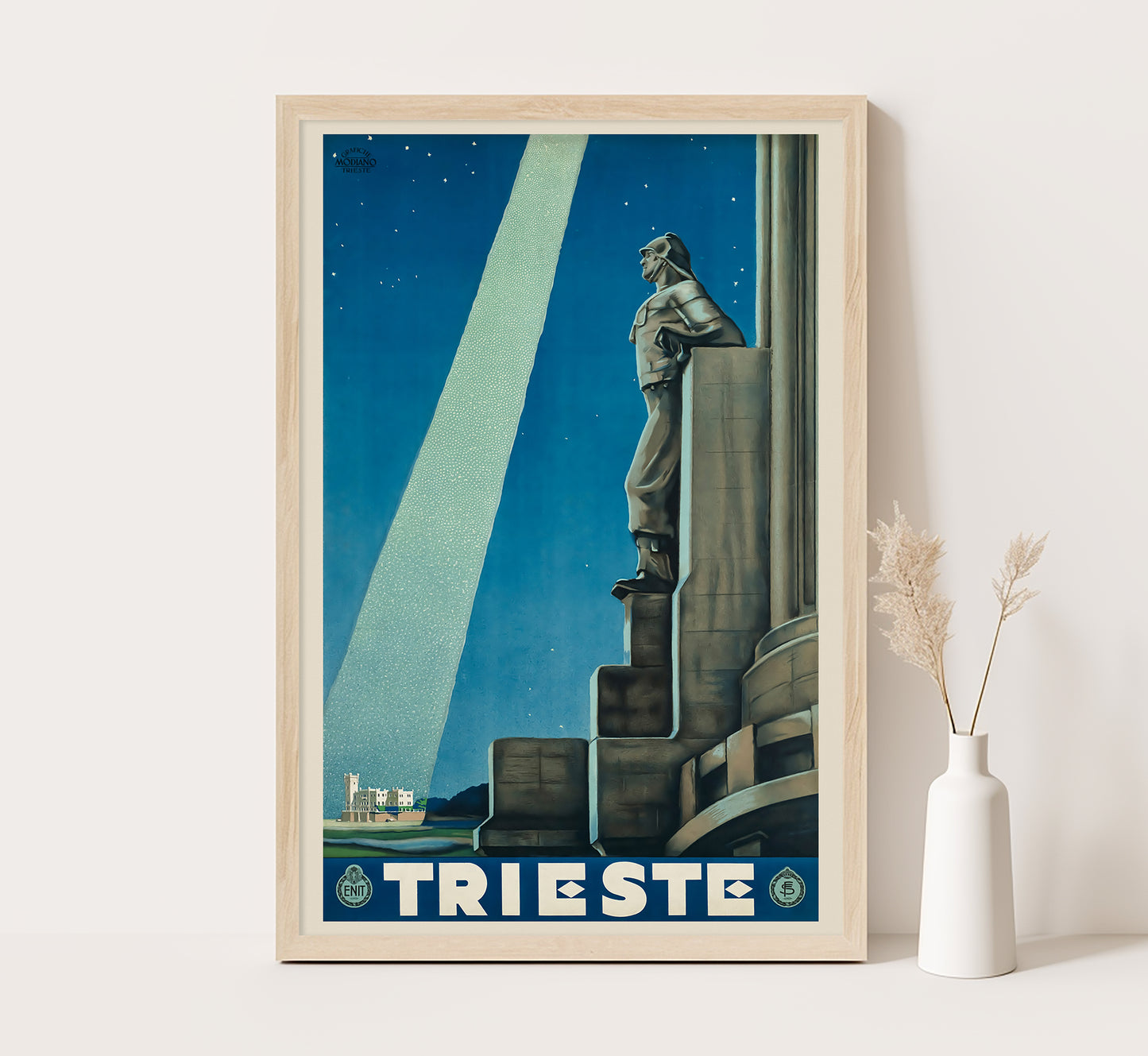 Trieste, Italy vintage travel poster by Giorgio Viola di C., 1938.