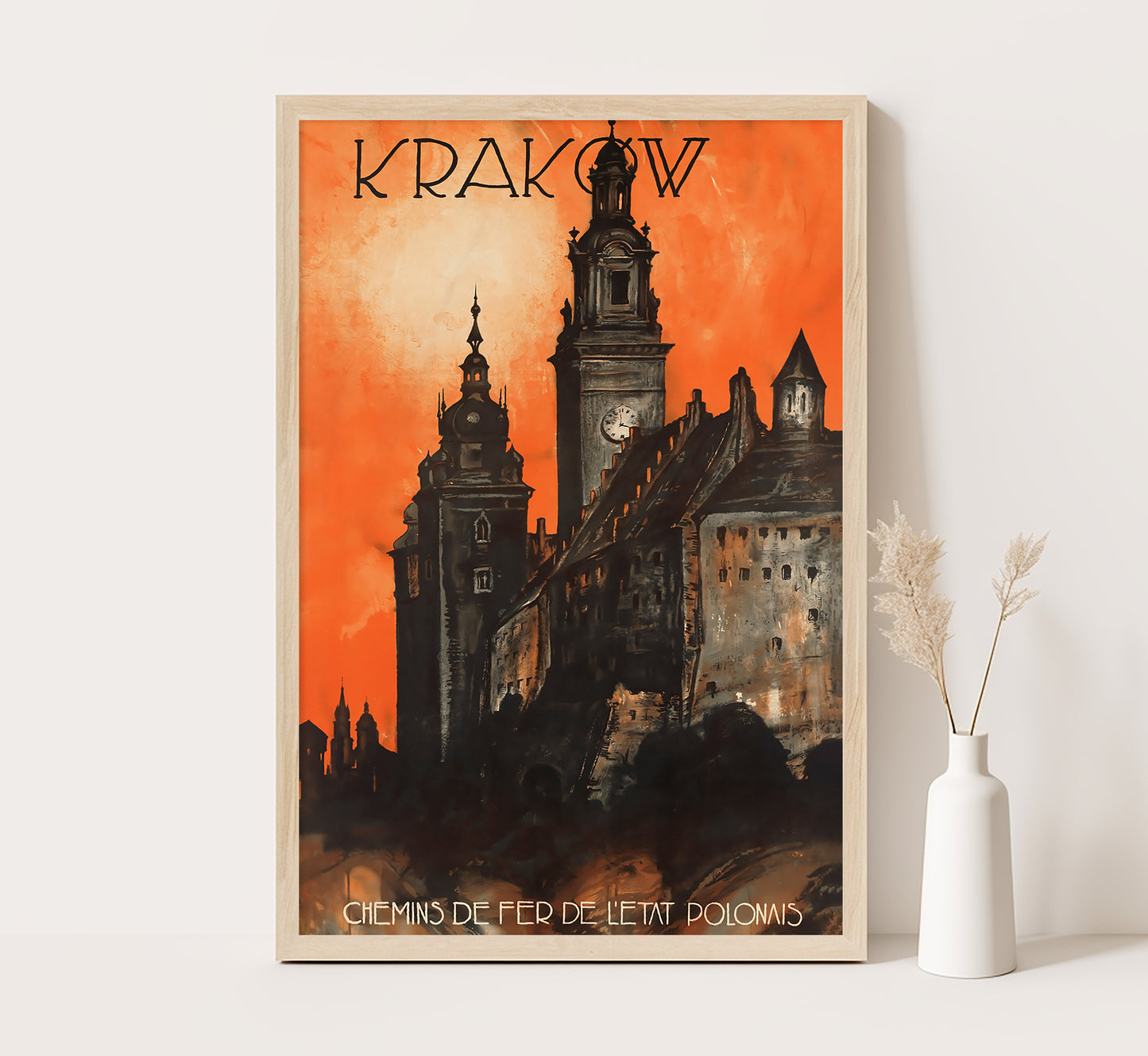 Krakow, Poland vintage travel poster by Dr. K. Koziańskich, c. 1910-1959.