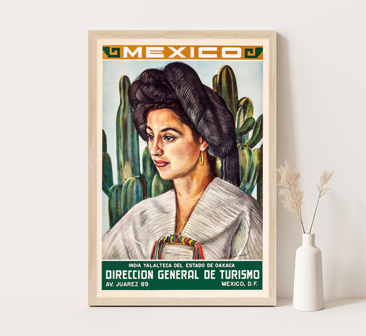 Mexico Yalalteca del estado de Oaxaca, Mexico vintage travel poster by unknown author, c. 1910-1955.