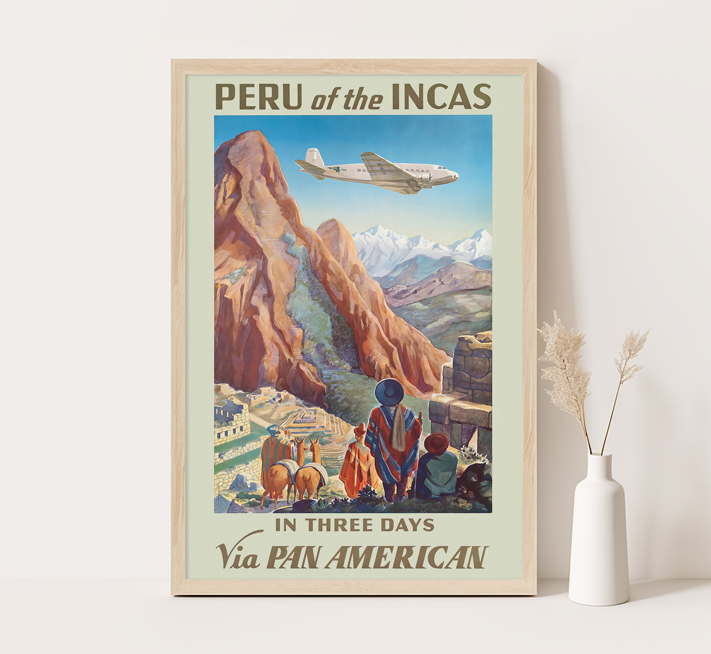 Peru of the Incas vintage travel poster by Lawler, 1938.