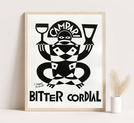 Bitter Cordial Campari | Vintage Advertising Poster | Vintage Kitchen Decor | Extra Large Wall Art.