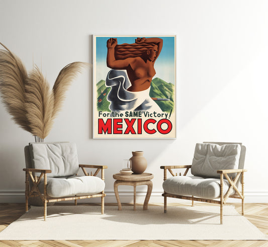 For the same victory, Mexico vintage travel poster by Eppen, c. 1940.