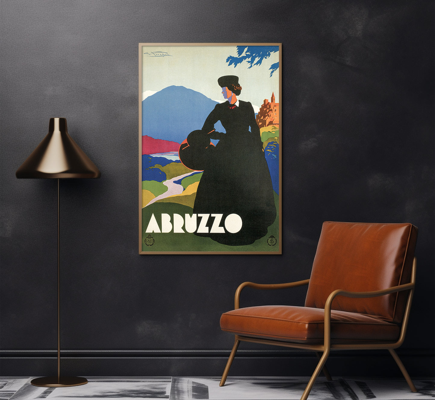 Abruzzo Italy vintage poster by unknown author, c. 1930.