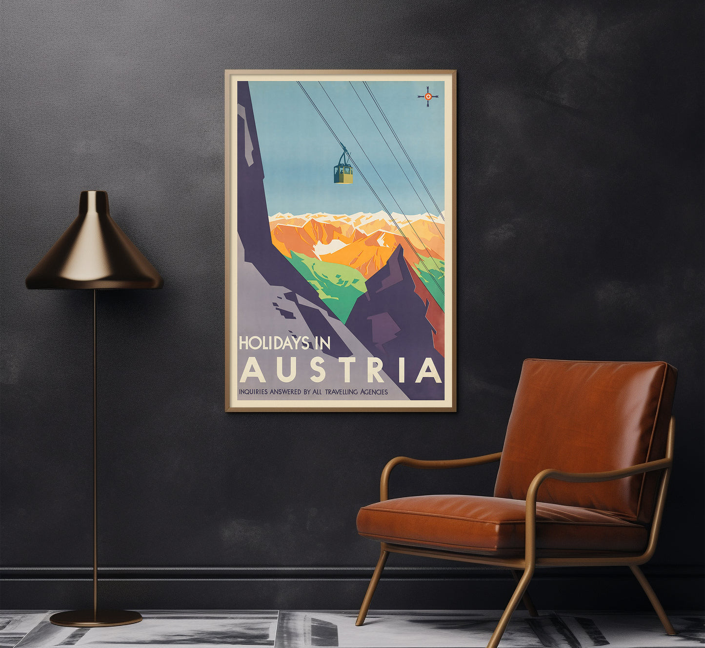 Holidays in Austria vintage travel poster by Atelier Binder, 1910-1959.