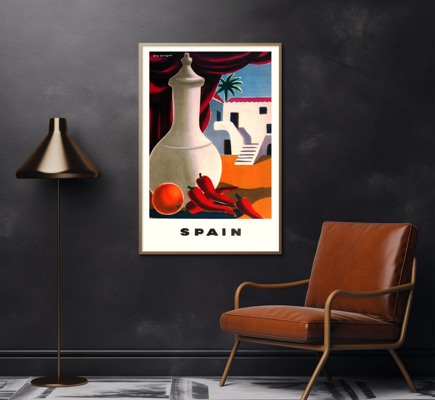 Spain, vintage travel poster by Guy Georget, c. 1910-1955.