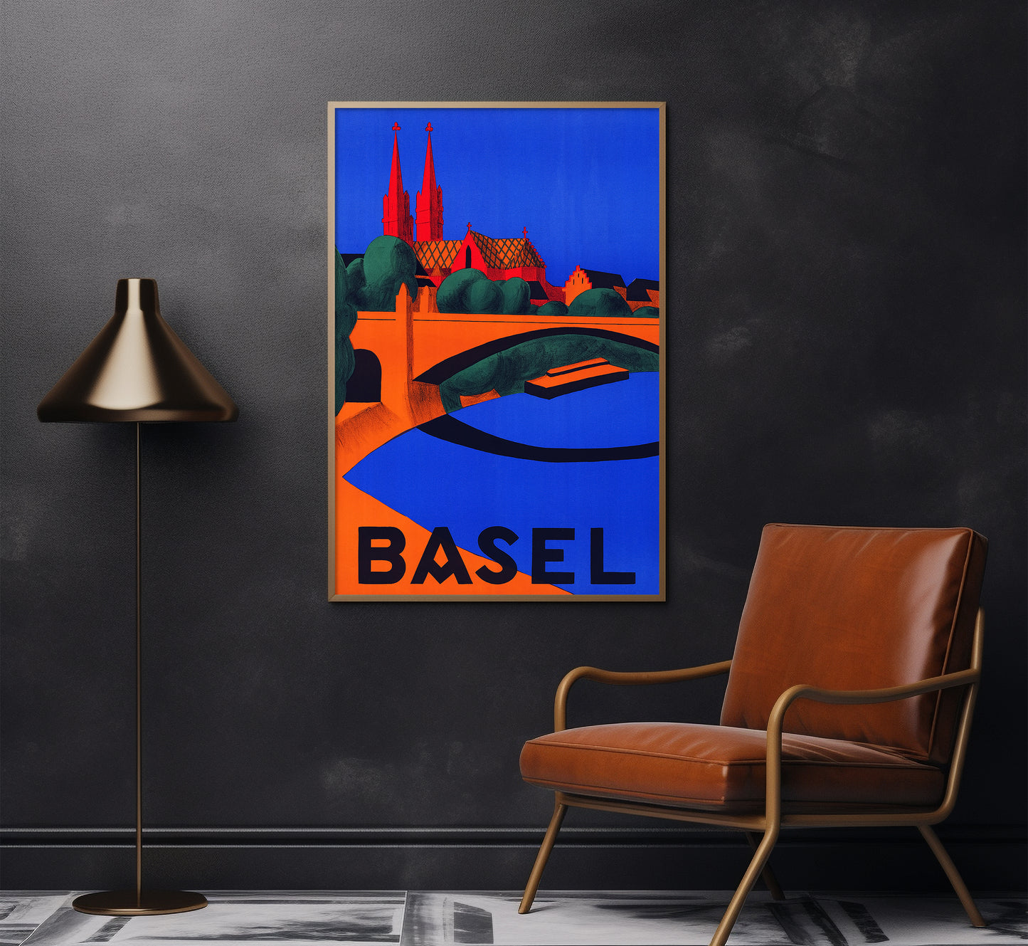 Basel, Switzerland vintage travel poster by Hedwig Thoma, c. 1927.