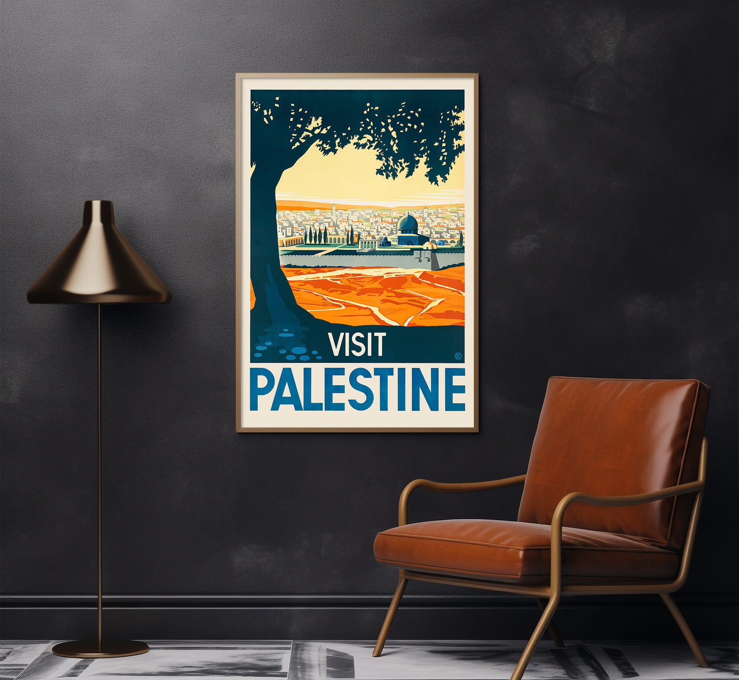 Visit Palestine vintage travel poster by Franz Krausz, 1930s.