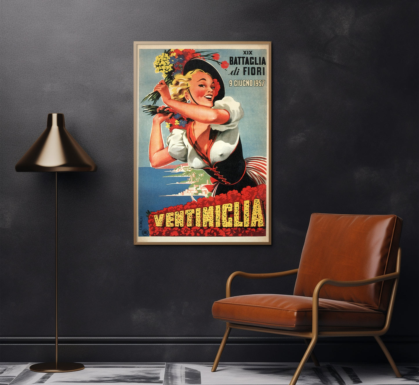 Ventimiglia Liguria, Italy vintage travel poster unknown author circa 1930s.