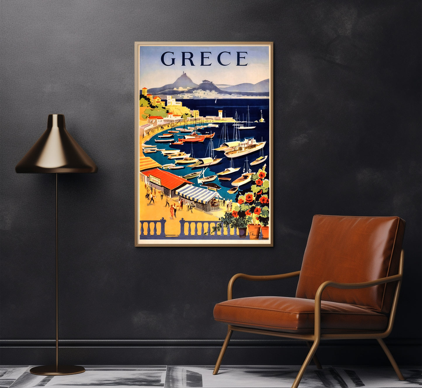 Castello Beach, Athens, Greece vintage travel poster by unknown author, 1910-1959.