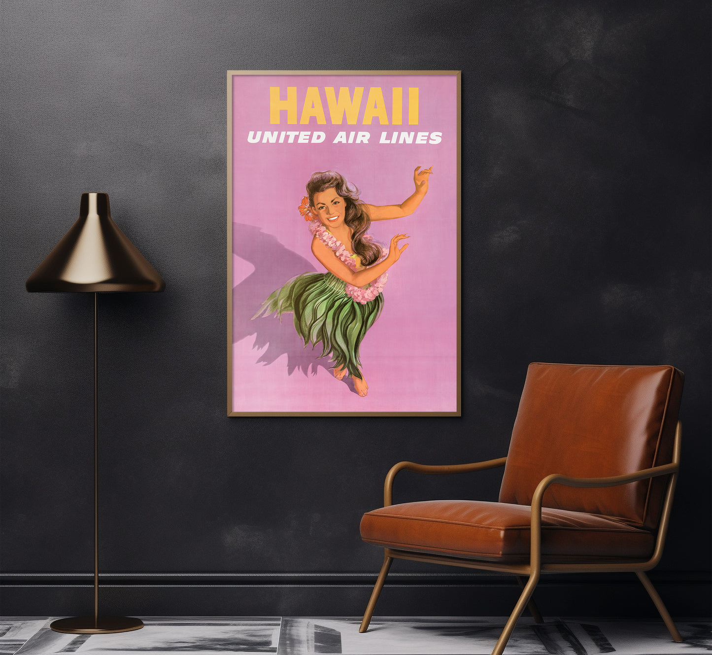 Hawaii, United Airlines vintage travel poster by unknown author, 1960s.