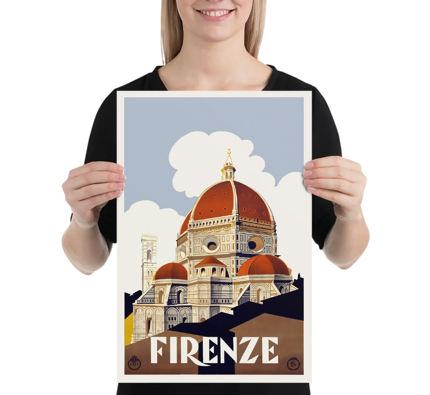 Florence, Tuscany, Italy vintage travel poster by unknown author, 1930s.