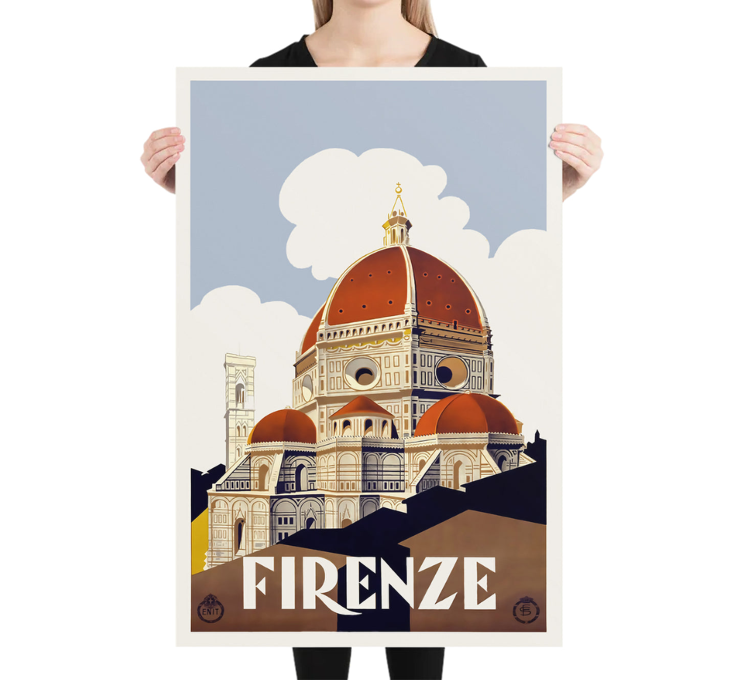 Florence, Tuscany, Italy vintage travel poster by unknown author, 1930s.