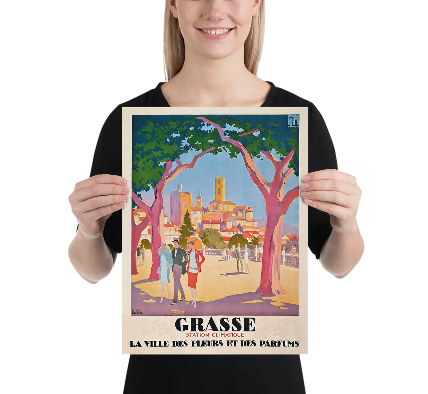 Grasse, French Riviera Poster, PLM France Vintage Travel Poster by Roger Broders.