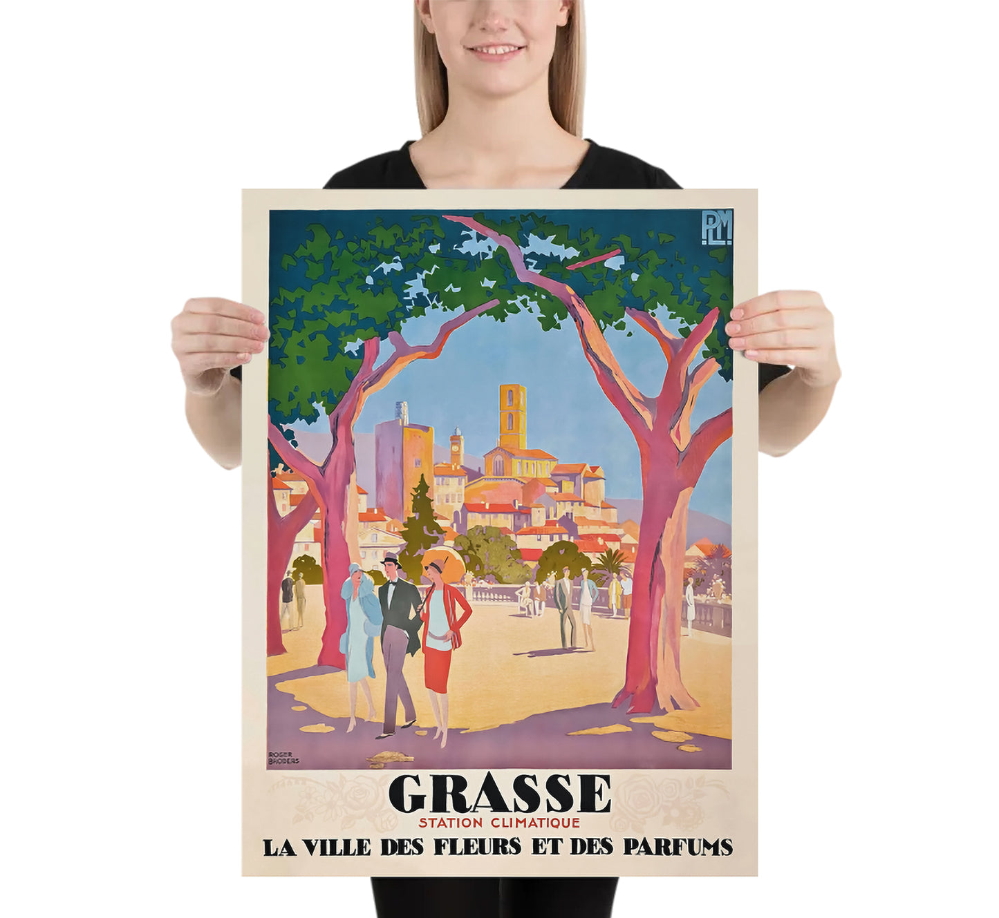 Grasse, French Riviera Poster, PLM France Vintage Travel Poster by Roger Broders.