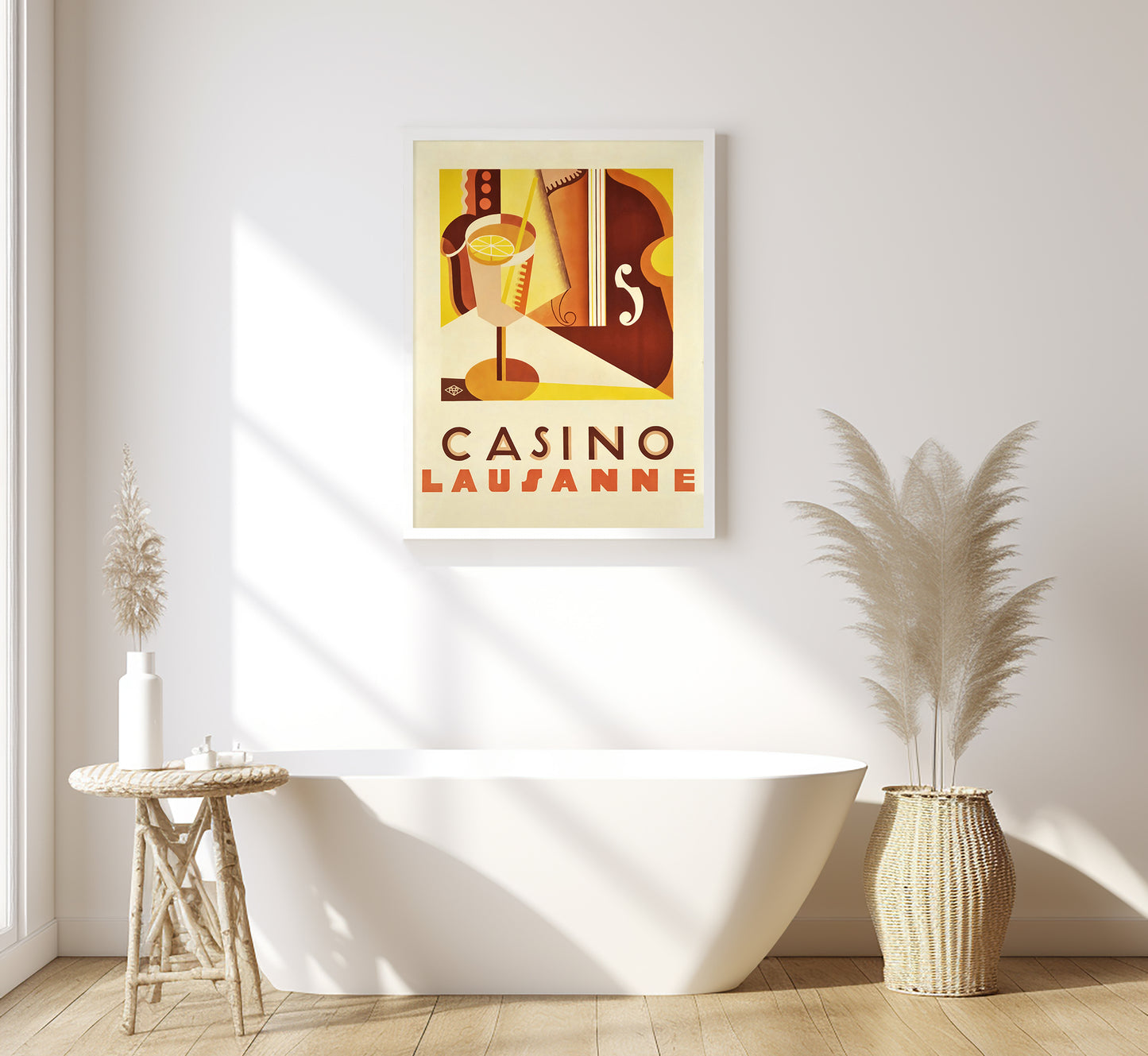 Casino Lausanne, Switzerland vintage travel poster by unknown author, 1930s.