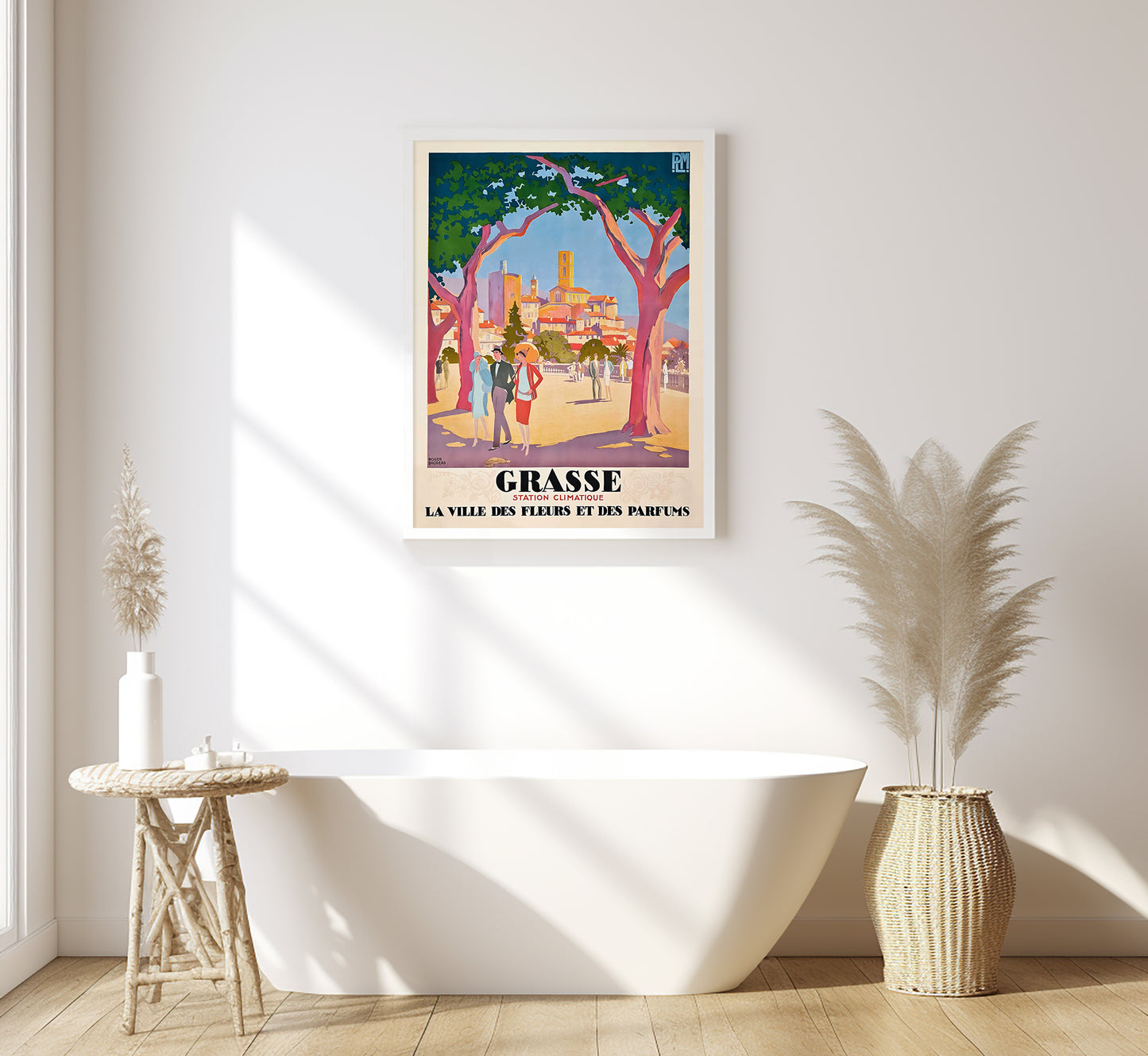 Grasse, French Riviera Poster, PLM France Vintage Travel Poster by Roger Broders.