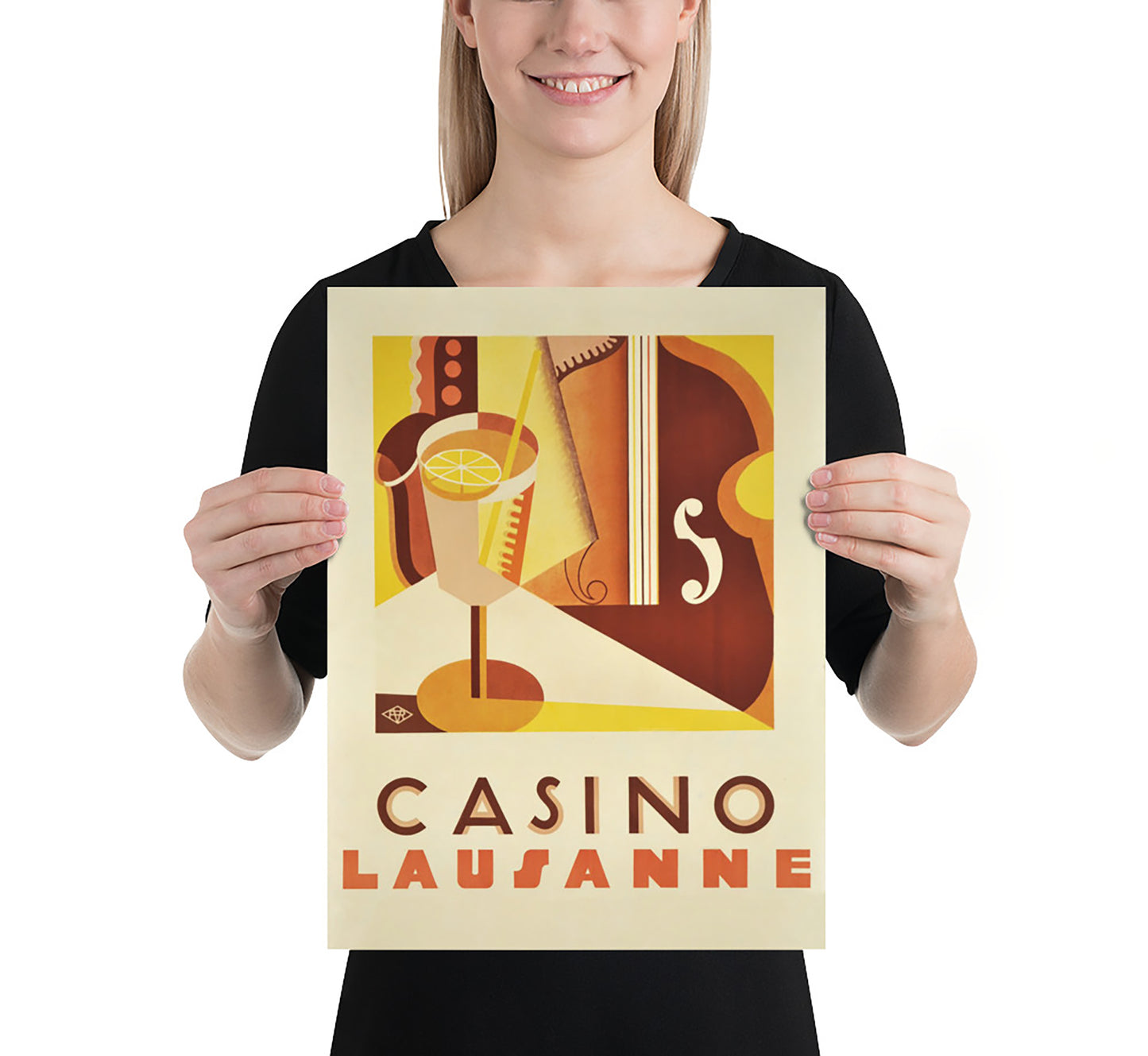 Casino Lausanne, Switzerland vintage travel poster by unknown author, 1930s.