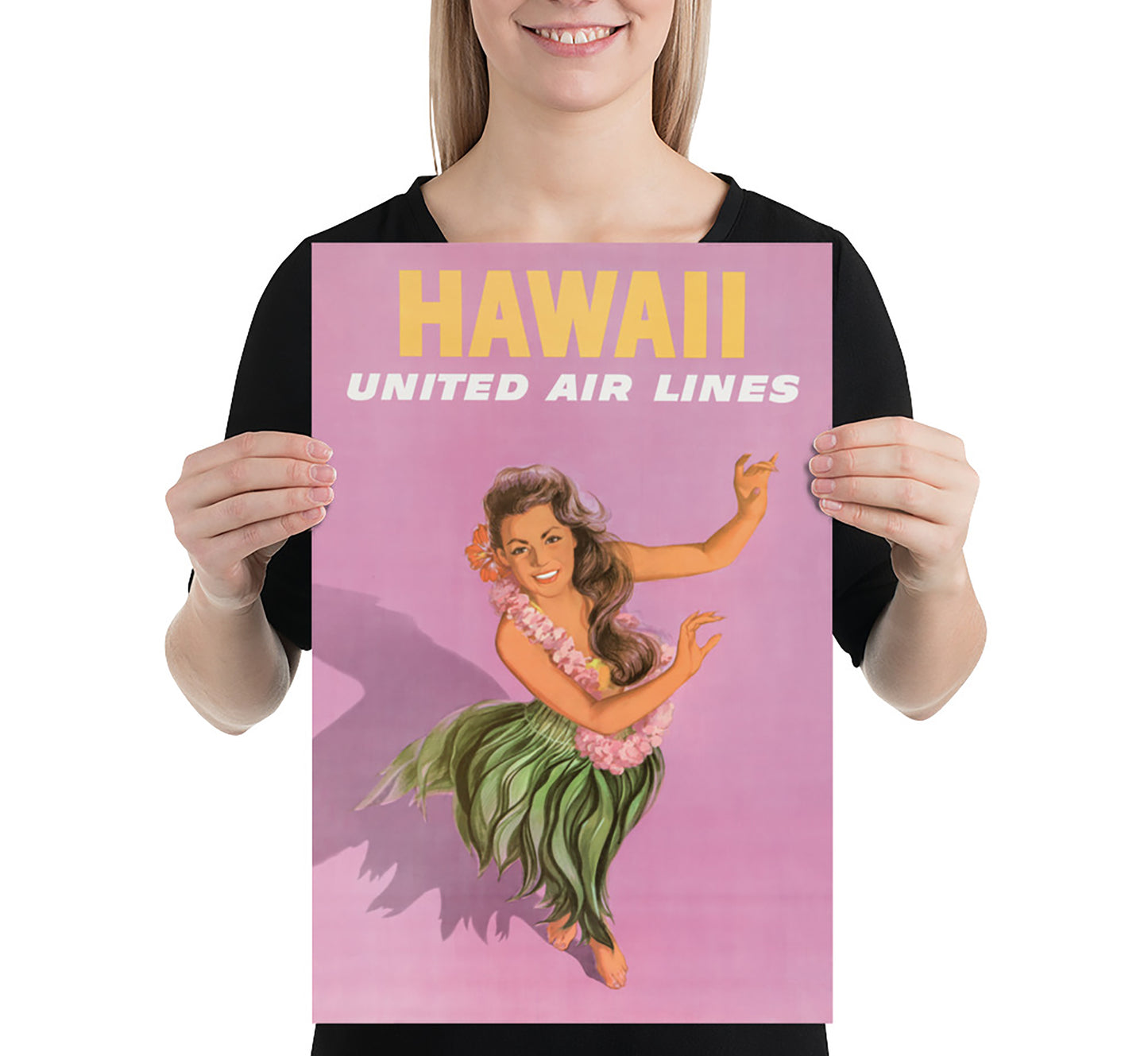 Hawaii, United Airlines vintage travel poster by unknown author, 1960s.