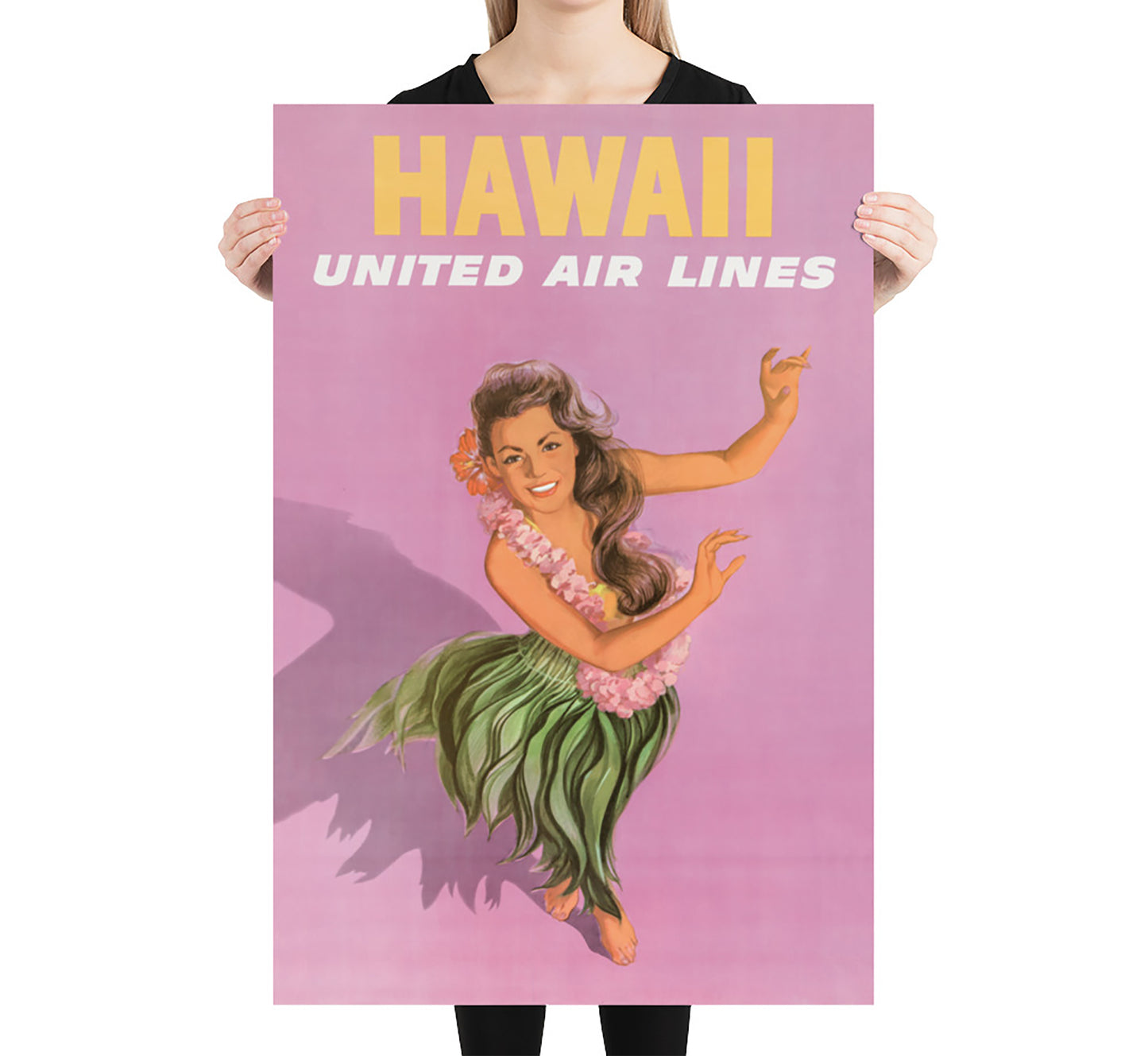 Hawaii, United Airlines vintage travel poster by unknown author, 1960s.