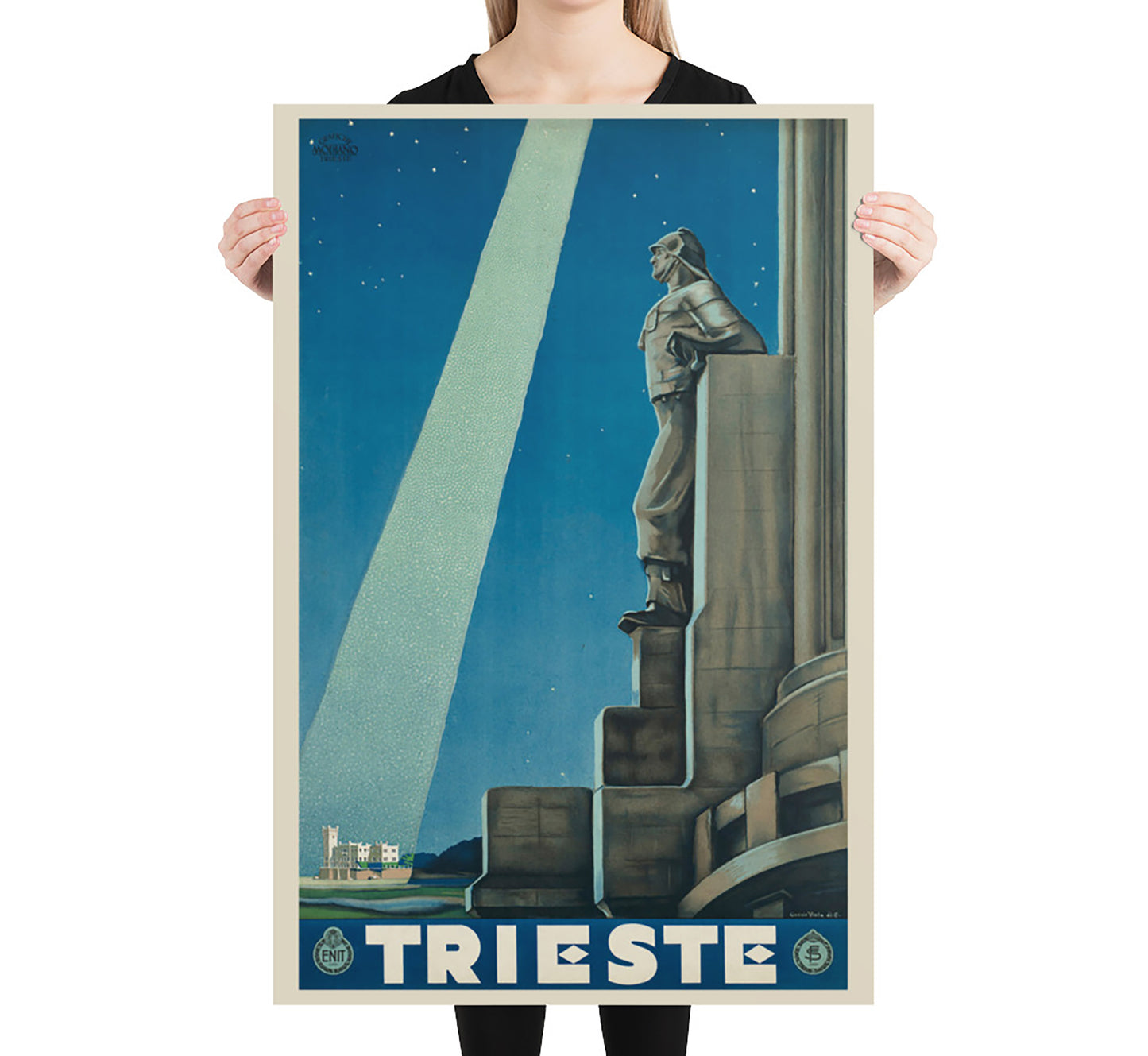 Trieste, Italy vintage travel poster by Giorgio Viola di C., 1938.