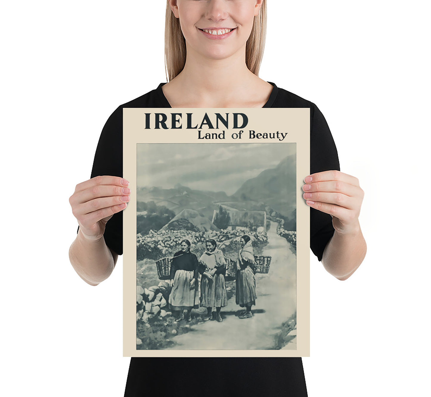 Ireland, Lad of Beauty vintage travel poster by unknown author, 1910-1959.