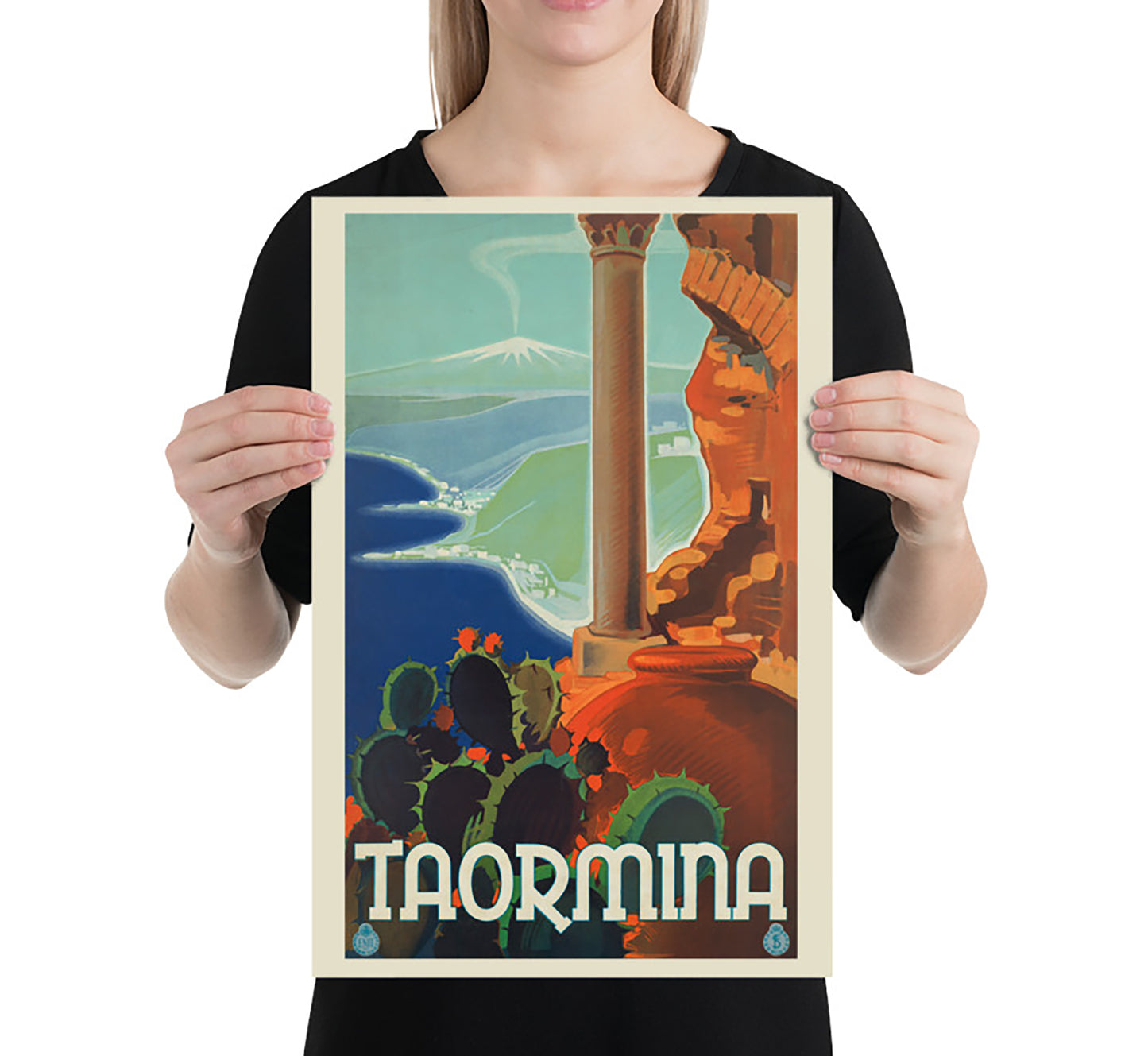 Taormina, Italy vintage travel poster by unknown author, c. 1910-1959.