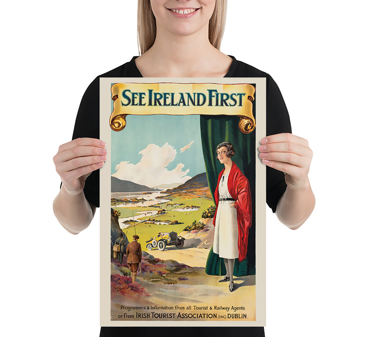 See Ireland first vintage travel poster by W. Till, 1910-1959.