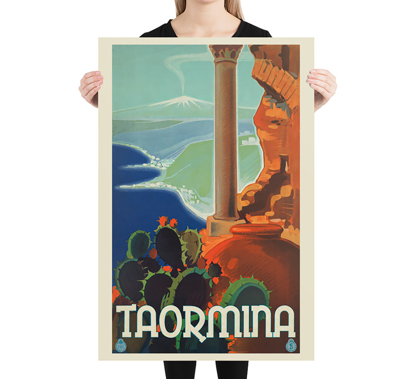 Taormina, Italy vintage travel poster by unknown author, c. 1910-1959.