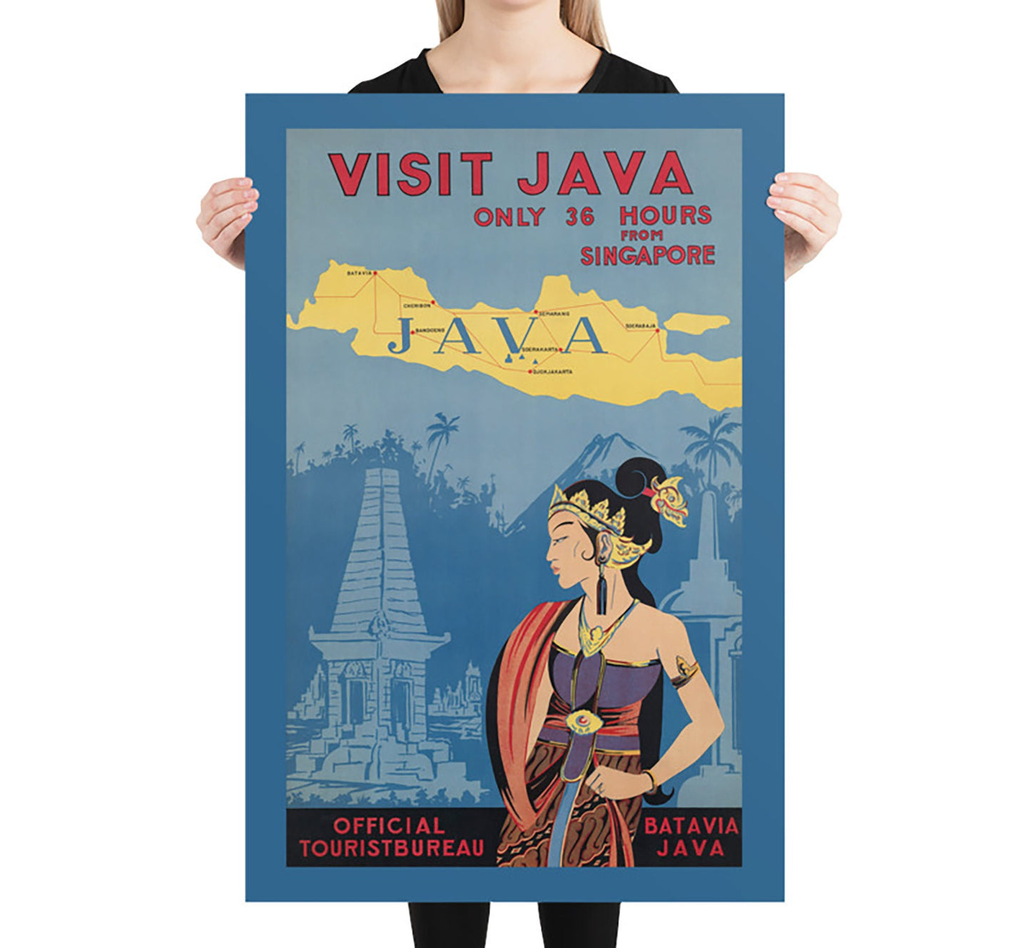 Bali, Java vintage travel poster by G. Kolff & Co., c. 1910.