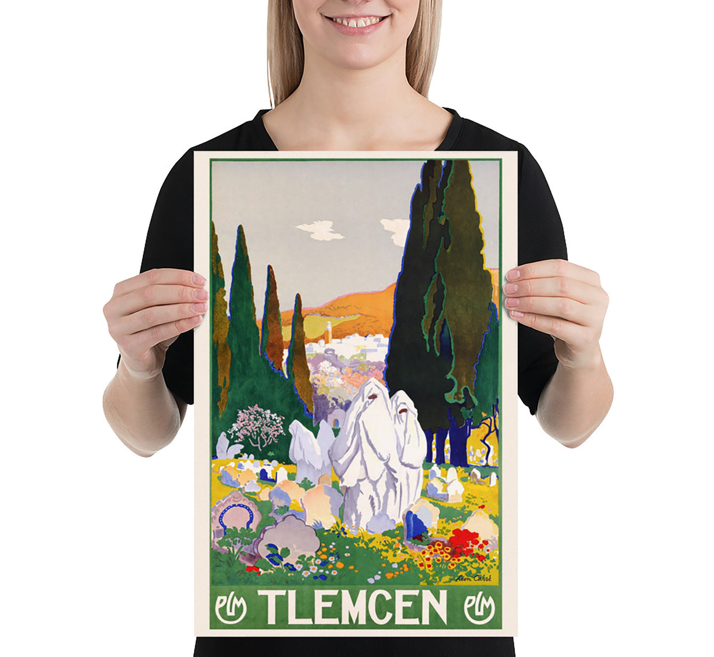 Tlemcen, Algeria vintage travel poster by Leon Carre, c. 1910-1955.